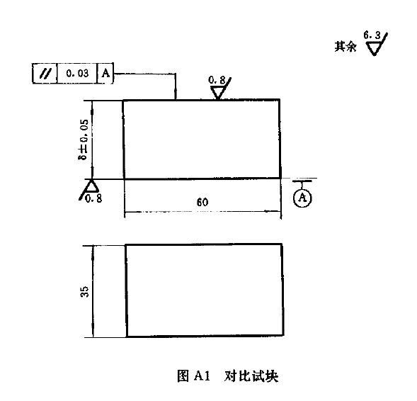 形狀和尺寸形狀和尺寸見圖Al. 厚度B 應(yīng)與被測(cè)工件的厚度一致